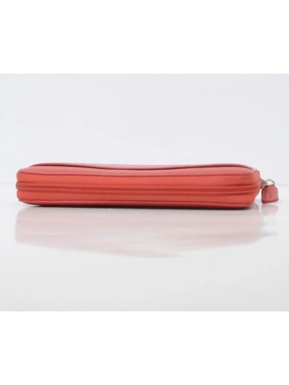 Levenger Accordion Full-Grain Orange Leather Women's Wallet AL10510